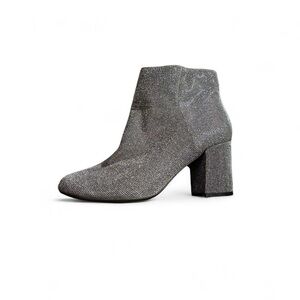 Diba Shimmering Silver Ankle Booties